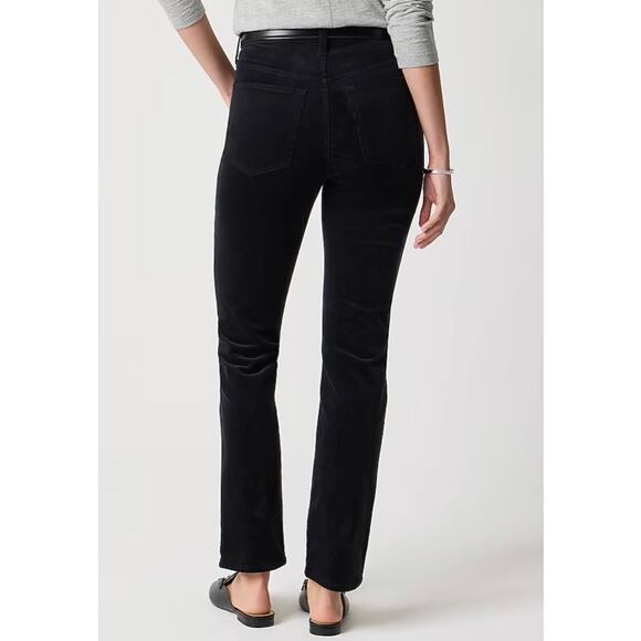 NWT J. Crew Black High Rise 11.5" Straight Leg Corduroy Pant Minimalist Size 31 - Picture 3 of 15